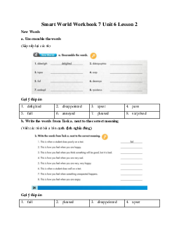 Smart World Workbook 7 Unit 6 Lesson 2