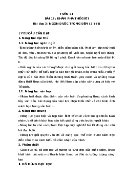 Giáo án Tiếng Việt lớp 4 Tuần 31 | Cánh Diều