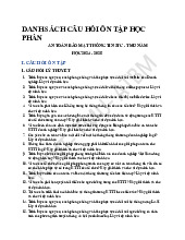 Danh sách câu hỏi ôn tập an toàn và bảo vệ thông tin | Đại học Thương Mại