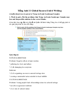 Giải Unit 6 Writing | Tiếng Anh 11 Global Success