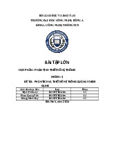 Phân Tích và Thiết Kế Hệ Thống Quản Lý Cyber Game | Môn Phân tích và thiết kế hệ thống - Đại học Công Nghệ Đông Á