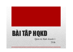 Bài tập chương 4 - Quản trị kinh doanh| Đại học Kinh Tế Quốc Dân