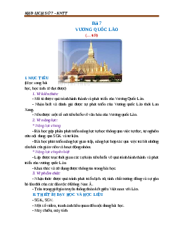 Giáo án Bài 7: Vương quốc Lào Lịch sử 7 | Kết nối tri thức