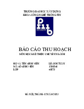 Báo cáo thu hoạch Môn Giới thiệu ngành | Đại học Xây Dựng Hà Nội