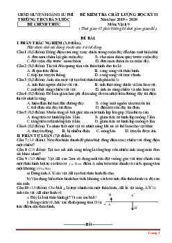 Đề kiểm tra chất lượng học kỳ II năm 2019-2020 môn vật lí Trường THCS Bản Luốc (có đáp án)