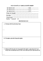 Biểu mẫu báo cáo giữa kỳ khoá luận tốt nghiệp