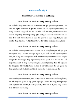 Văn mẫu Ngữ Văn lớp 8: Tóm tắt bài Ca Huế trên sông Hương (10 mẫu) | Kết nối tri thức