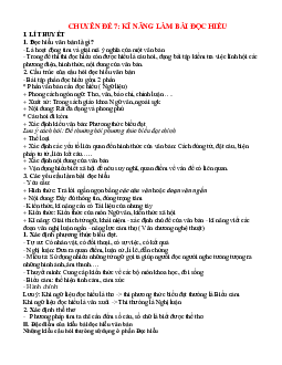 Chuyên đề Luyện đề tổng hợp bồi dưỡng HSG Ngữ văn 7