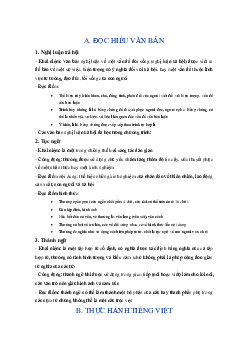 Đề cương ôn tập Văn 7 giữa kì 2 | Chân trời sáng tạo