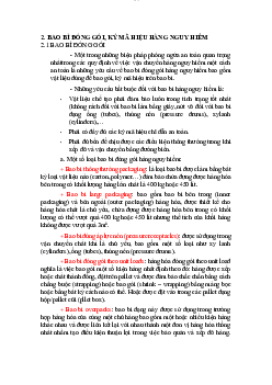 Bao bì đóng gói hàng - Logistics vận tải hàng hóa | Trường Đại học Giao thông Vận Tải