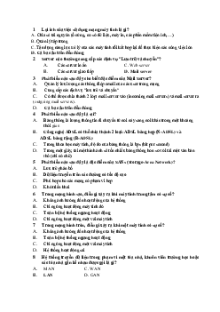 Trắc nghiệm môn An toàn bảo mật thông tin (có đáp án)