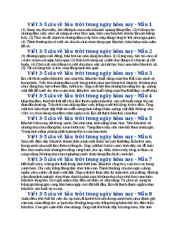 Viết 3-5 câu về bầu trời trong ngày hôm nay - Tập làm văn lớp 3 Kết nối tri thức