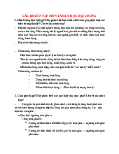 Câu Hỏi Ôn Tập Môn Tâm lý học đại cương | Học viện Thanh thiếu niên Việt Nam