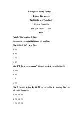 Đề thi giữa học kỳ 1 môn Toán lớp 3 năm học 2024 - 2025 - Đề số 3 | Bộ sách Cánh diều