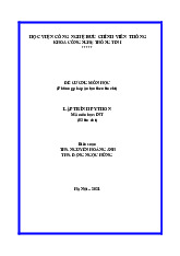 Đề cương bằi giảng môn Lập trình với Python | Học viện Công Nghệ Bưu Chính Viễn Thông