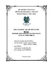 Báo cáo thực tập: Tìm hiểu phần mềm quản lý bán hàng công ty TNHH LIBRAS - Công nghệ thông tin | Đại học Bà Rịa- Vũng Tàu