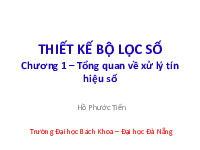 Chương 1 – Tổng quan về xử lý tín hiệu số môn Xử lý tín hiệu số | Học viện kỹ thuật quân sự