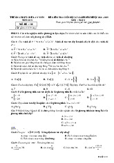 Đề cuối kì 1 Toán 10 năm 2024 – 2025 trường THPT Chế Lan Viên – Quảng Trị
