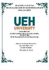 Đề tài: Khung pháp lý của hoạt động Sáp nhập môn Sáp nhập, mua lại và tái cấu trúc doanh nghiệp  | Trường Đại học Kinh tế Thành phố Hồ Chí Minh