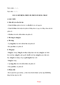 Giáo án kết nối tri thức Toán 6 kì 2 theo công văn 5512-Bộ 3