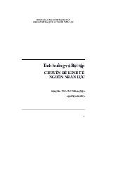 Bài tập và tình huống - Môn Quản trị Nhân lược| Đại học Kinh Tế Quốc Dân
