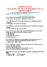 Đề cương môn Công nghệ thông tin - Trường Đại học Văn Hiến.