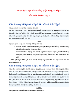 Soạn bài Thực hành tiếng Việt trang 34 | Ngữ văn 7 Tập 2 Kết nối tri thức