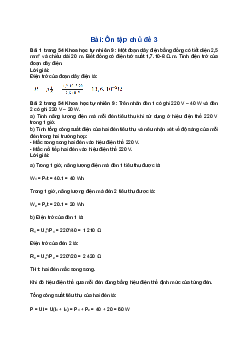 Giải Khoa học tự nhiên 9 Chân trời sáng tạo Ôn tập chủ đề 3