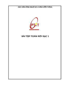 Bài tập nhóm môn Toán rời rạc phần 1 | Học viện Công nghệ Bưu chính Viễn thông