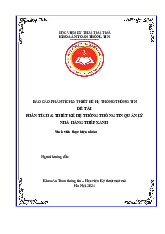 Phân tích quản lý hệ thống thông tin quản lý nhà hàng thép xanh - Nguyên lý điều hành - Học Viện Kỹ Thuật Mật Mã
