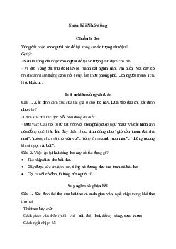 Soạn bài Nhớ đồng Kết nối tri thức