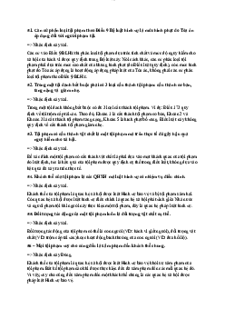 Câu hỏi tự luận học phần Luật hình sự của trường đại học Luật Hà Nội