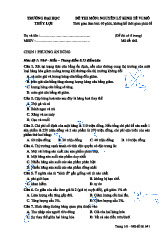 Đề thi môn nguyên lý kinh tế vi mô - Đề 614 | Trường Đại học Thủy Lợi