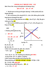 Hướng dẫn bài tập chương II: lý thuyết cung cầu | Môn Kinh tế vi mô - Trường Đại học Kinh tế, Đại học Huế