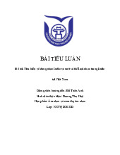 Tiểu luận Tìm hiểu về dòng nhạc Indie và một số thể loại nhạc trong Indie | Môn Âm nhạc và cảm thụ âm nhạc - Đại học Thủ đô Hà Nội