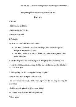 Phân tích khung cảnh ra trận trong bài thơ Việt Bắc hay chọn lọc nhất | Văn mẫu 12
