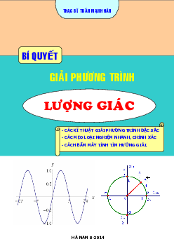 Phương pháp giải phương trình lượng giác – Trần Mạnh Hân