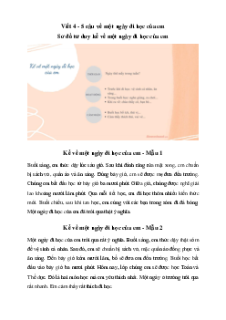 Tập làm văn lớp 2: Viết 4 - 5 câu về một ngày đi học của em | Cách Diều