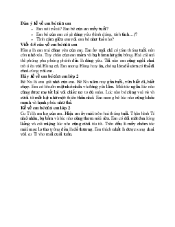 Hãy kể về em bé của em | Tập làm văn lớp 2 | Cánh diều