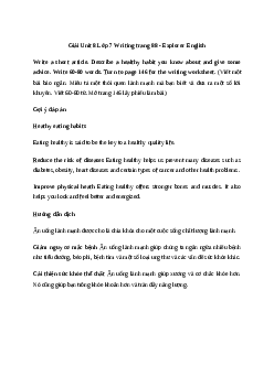 Giải Tiếng Anh 7 Unit 8: Writing | Explore English
