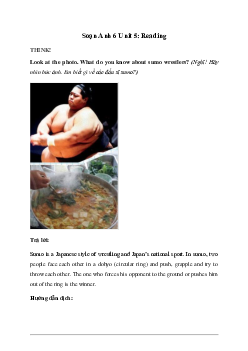 Giải Tiếng Anh 6 Unit 5: Reading - Friends Plus