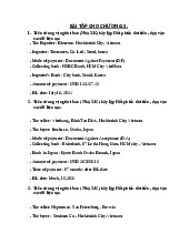 Bài Tập Chương 3 - Quản Trị Kinh Doanh (QTKD). Môn Quản trị kinh doanh | Đại học Công nghệ Thành phố Hồ Chí Minh