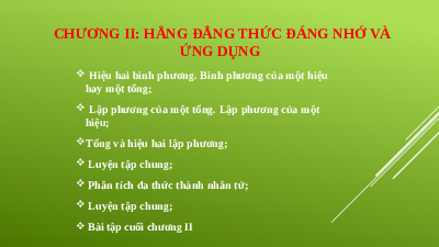 Giáo án điện tử Toán 8 Bài 6 Kết nối tri thức: Hiệu hai bình phương. Bình phương của một tổng hay một hiệu