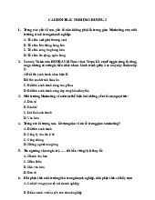 Câu hỏi trắc nghiệm chương 3 marketing căn bản | Đại học Kinh tế kỹ thuật công nghiệp