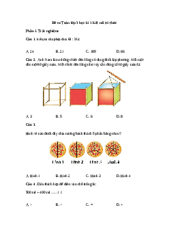 Đề thi Toán lớp 3 học kì 1 - Đề 2 | Kết nối tri thức năm 2023-2024