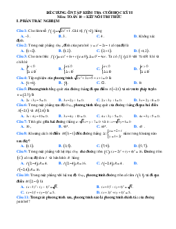 Đề cương ôn tập học kì 2 môn Toán 10 sách Kết nối tri thức