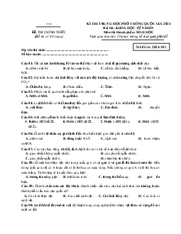 Đề thi thử môn Sinh luyện thi Đại học Y Hà Nội số 2