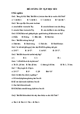 ĐỀ CƯƠNG ÔN TẬP HỌC KÌ I MÔN ĐỊA 6