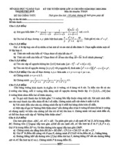 Đề tuyển sinh lớp 10 chuyên môn Toán năm 2025 – 2026 sở GD&ĐT Huế