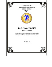 Quản lý dự án hệ thống quản lý điểm sinh viên | Trường Đại học Sư phạm, Đại học Đà Nẵng